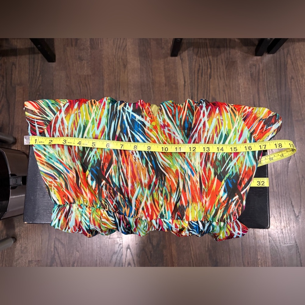BCX | Multicolored A-line Wisp Print Pattern Dress | Women’s size M - Picture 7 of 15